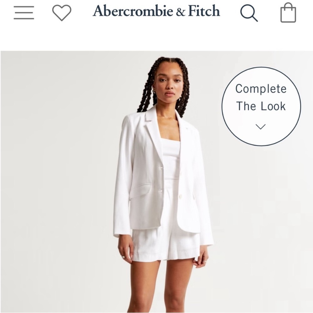 Abercrombie & Fitch White Blazer Suit Jacket